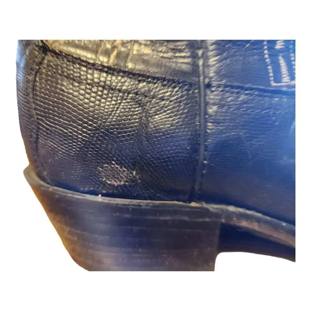 Dan Post‎ Teju exotic cowboy boots sz 10D lizard skin/ leather shaft style 16830